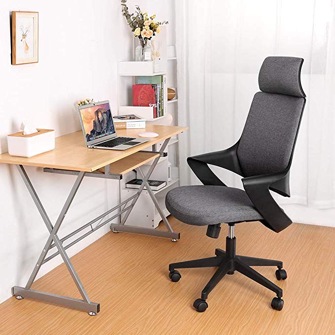 Sedia per Ufficio con Schienale Alto Design Moderno Grigio - Techly ICA-CT MC017