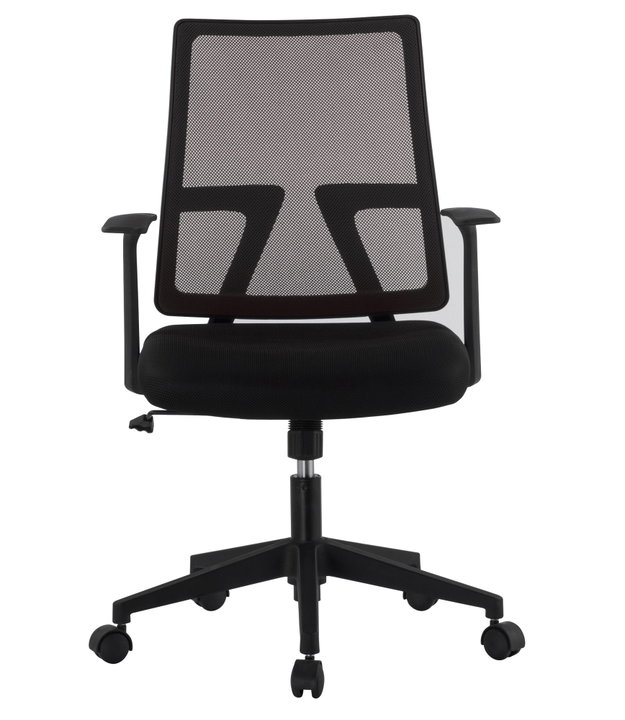 Sedia da Ufficio con Seduta Imbottita e Schienale in Rete - Techly ICA-CT MC085BK