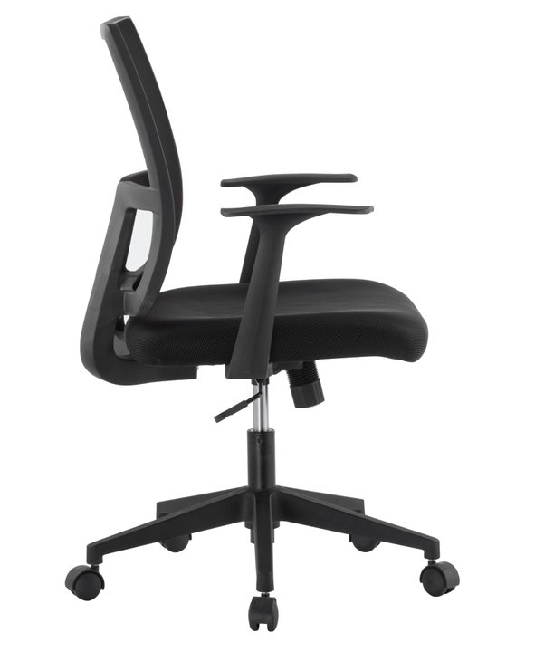 Sedia da Ufficio con Seduta Imbottita e Schienale in Rete - Techly ICA-CT MC085BK