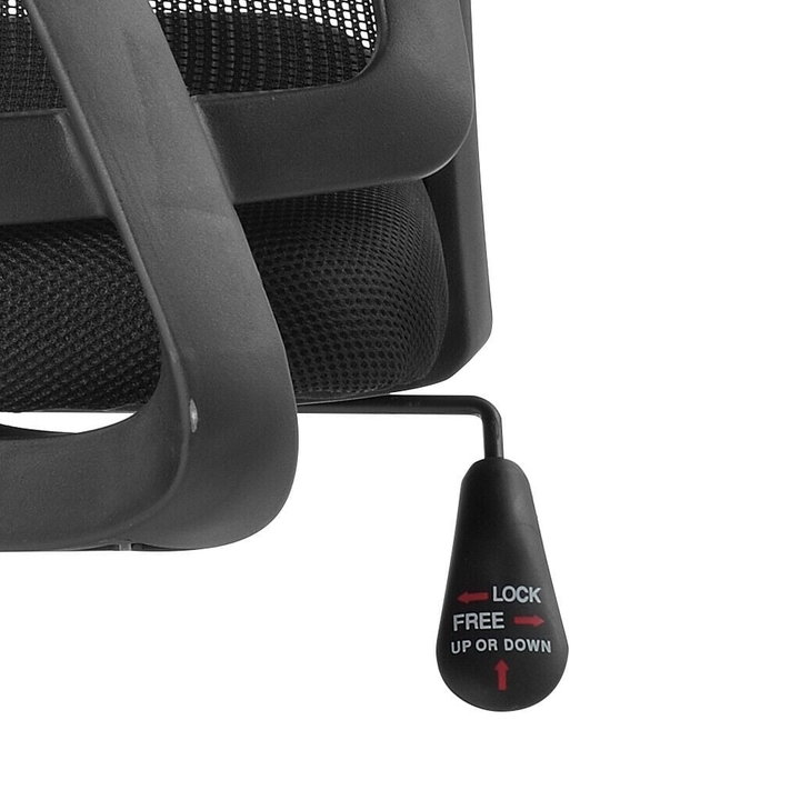 Sedia da Ufficio con Seduta Imbottita e Schienale in Rete - Techly ICA-CT MC085BK