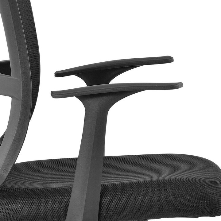 Sedia da Ufficio con Seduta Imbottita e Schienale in Rete - Techly ICA-CT MC085BK