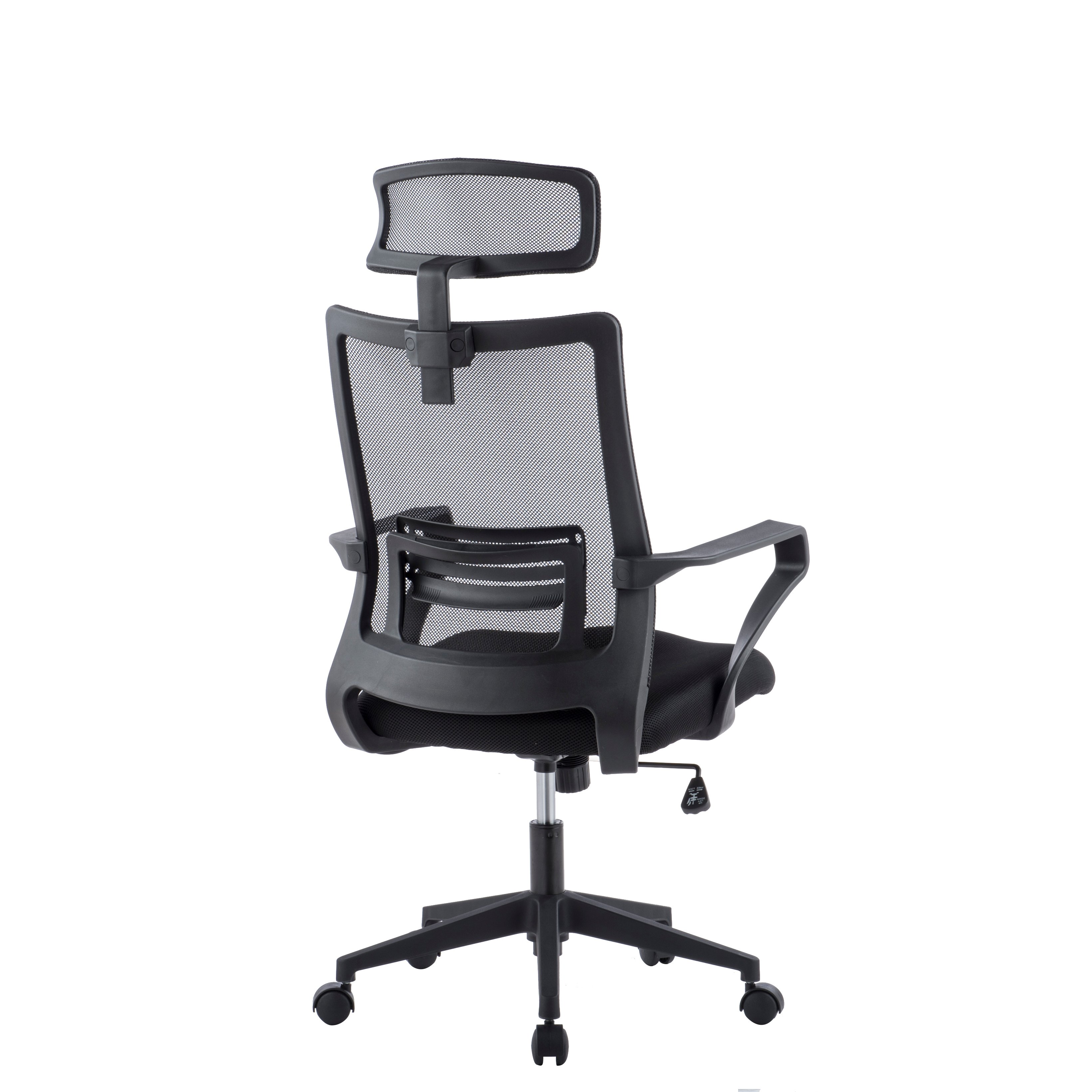 Sedia per Ufficio con Schienale Alto e Poggiatesta in rete Nero - Techly ICA-CT MCA022