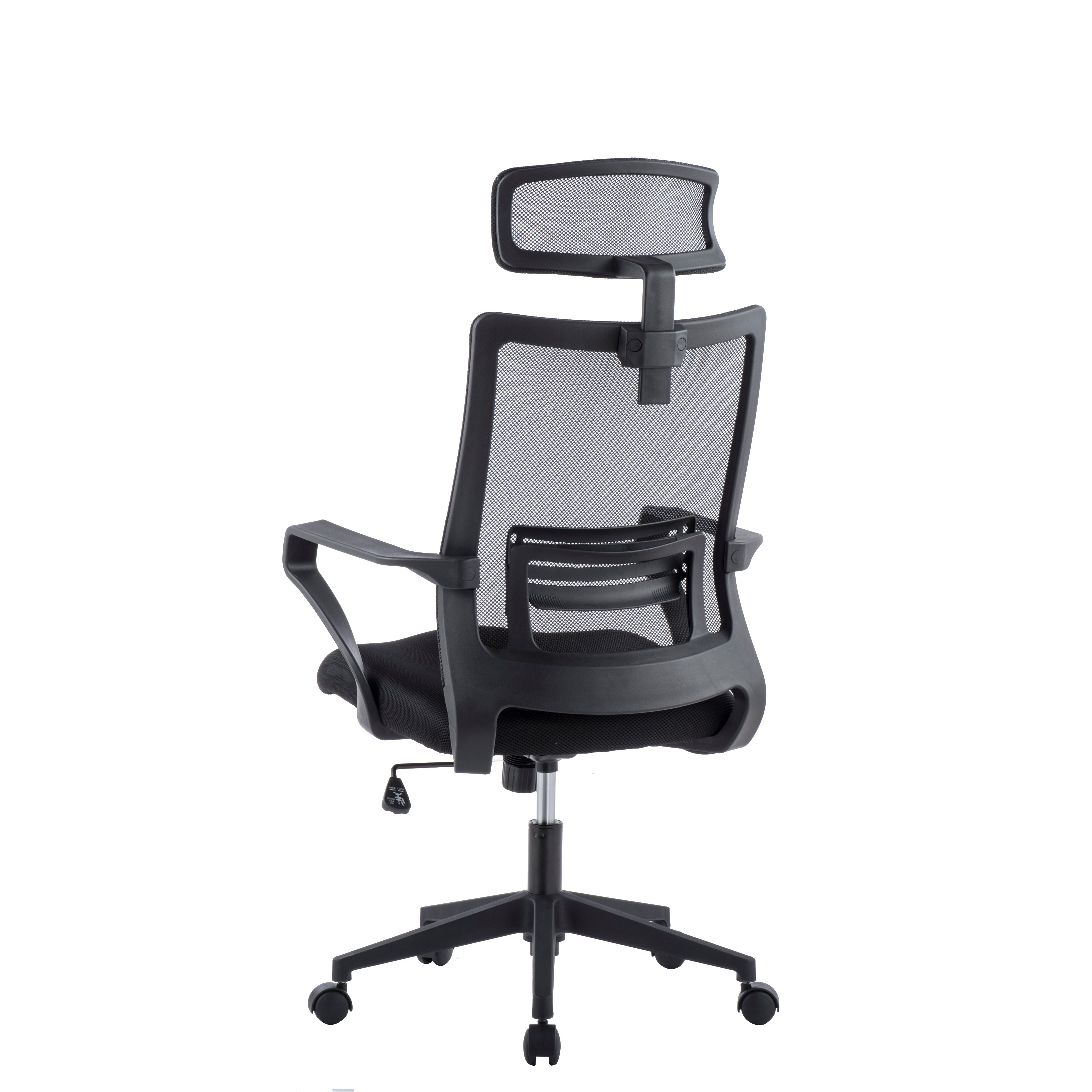 Sedia per Ufficio con Schienale Alto e Poggiatesta in rete Nero - Techly ICA-CT MCA022