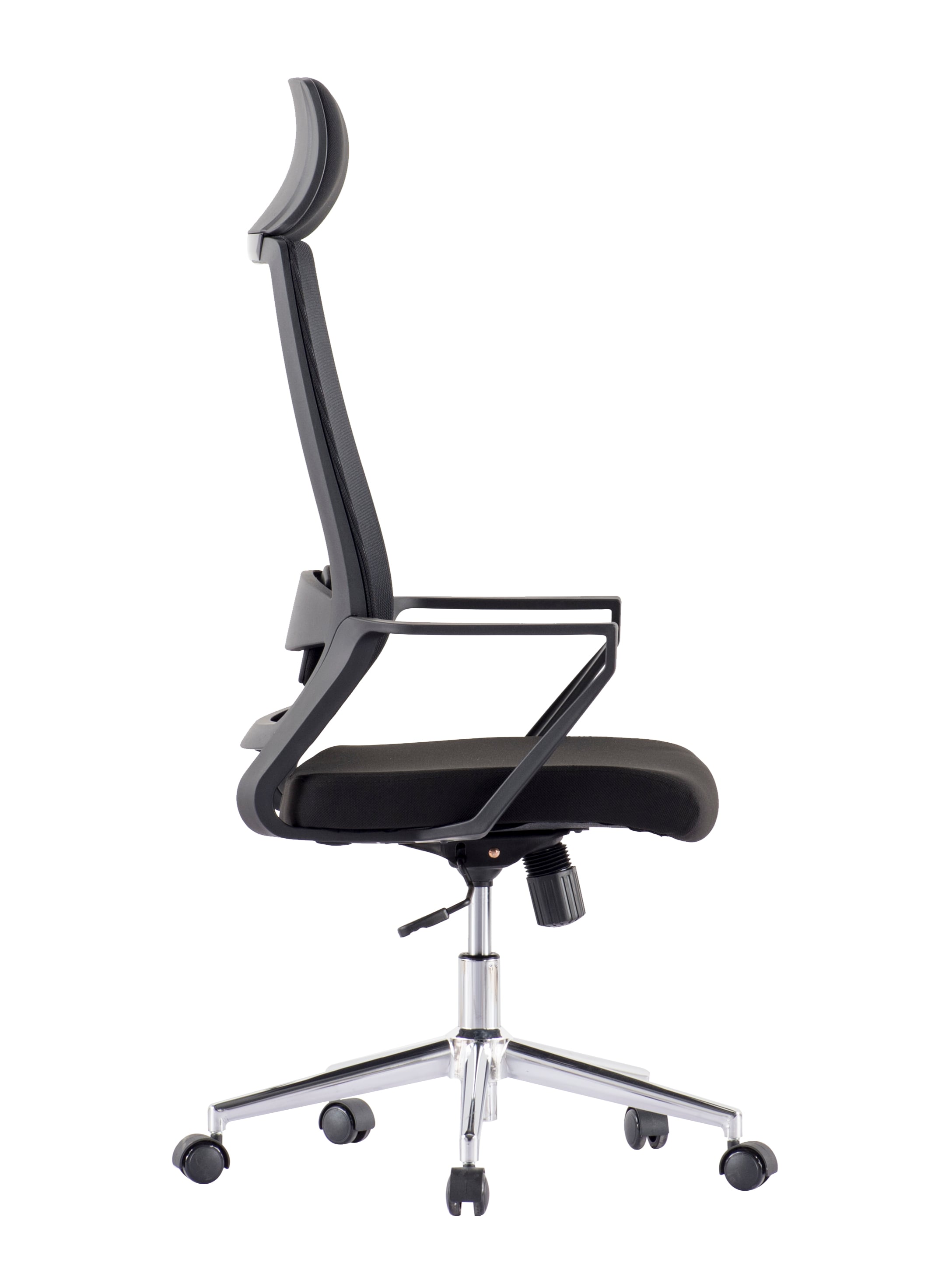 Sedia per Ufficio con Schienale Alto e Base Cromata Nero - Techly ICA-CT MCA033