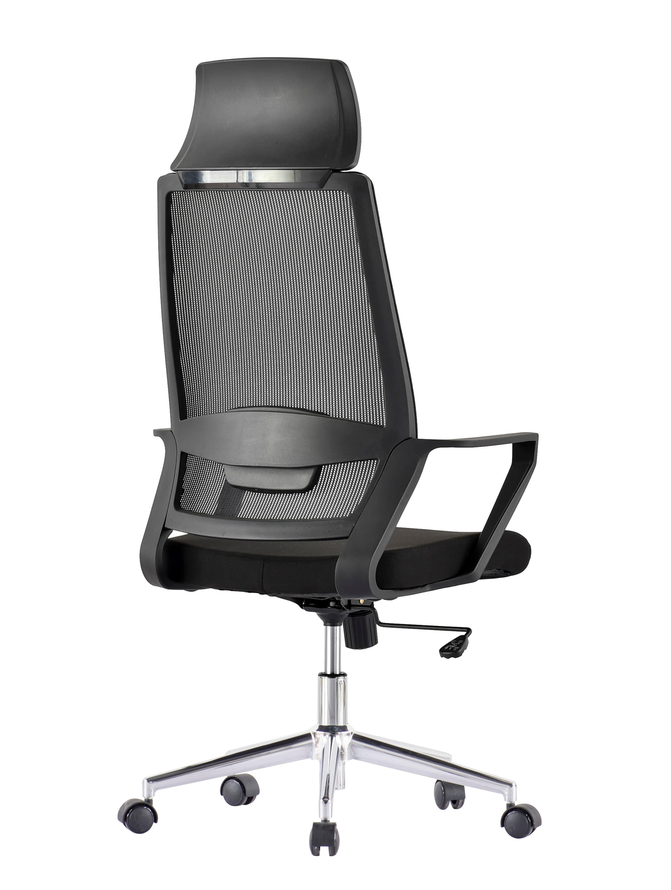 Sedia per Ufficio con Schienale Alto e Base Cromata Nero - Techly ICA-CT MCA033