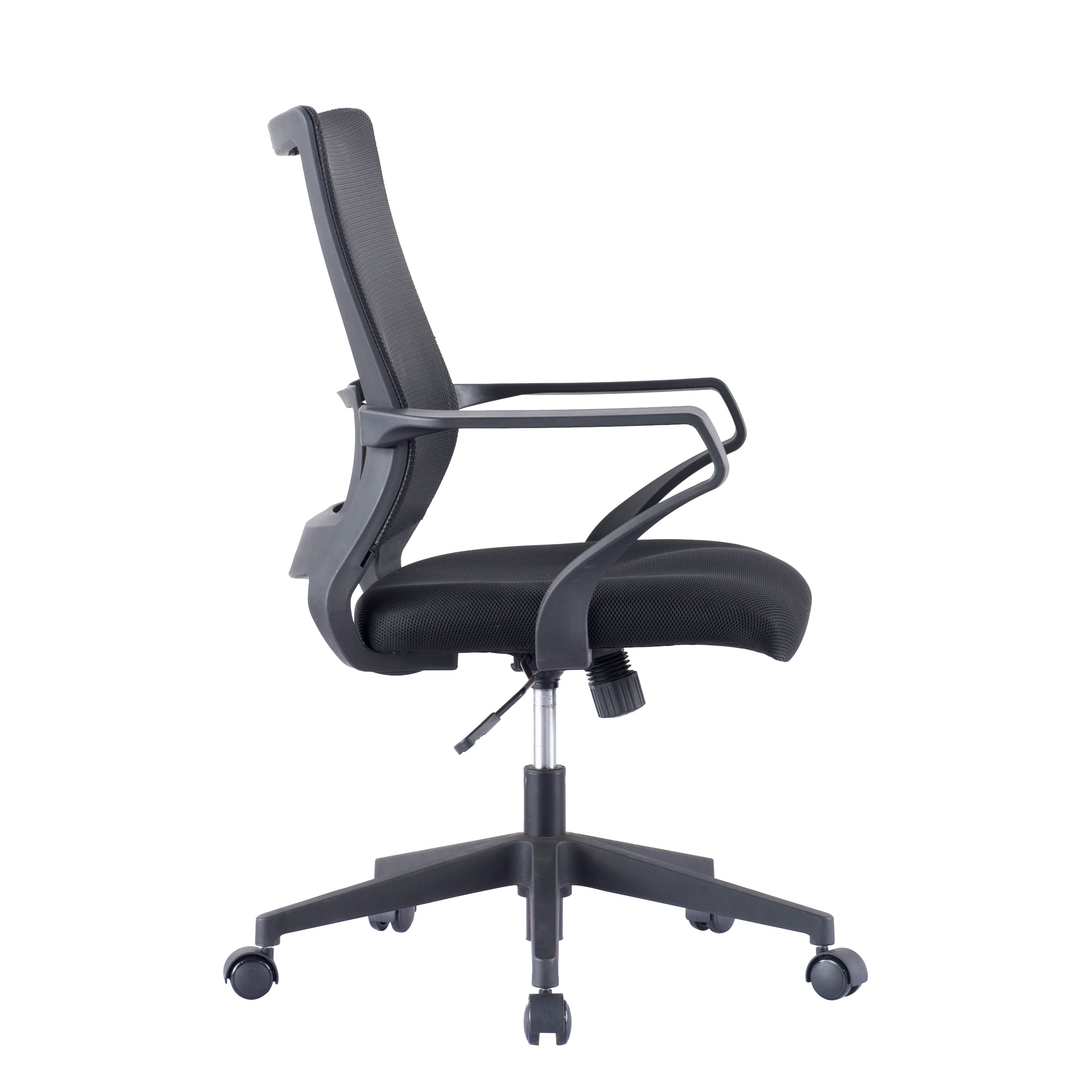 Sedia per Ufficio con Schienale Medio in rete Nero - Techly ICA-CT MCB022