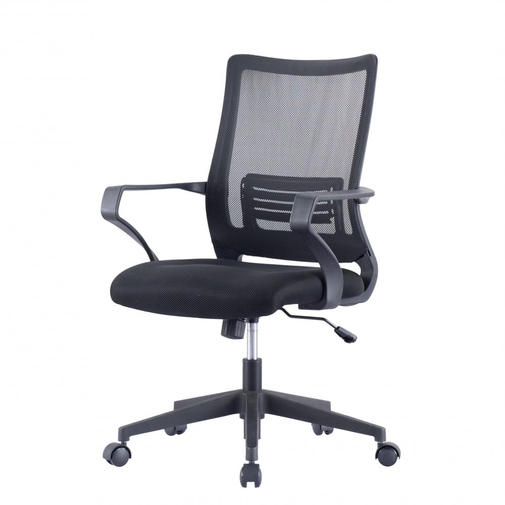 Sedia per Ufficio con Schienale Medio in rete Nero - Techly ICA-CT MCB022