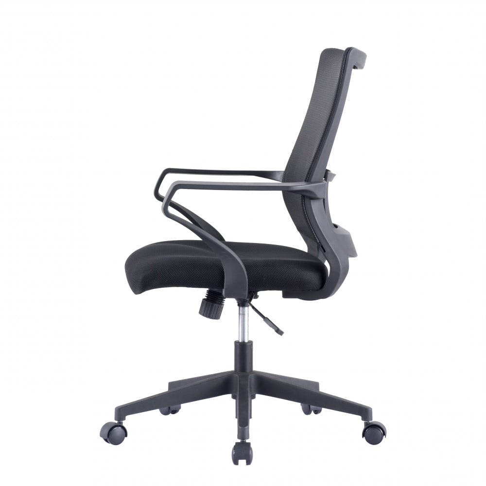 Sedia per Ufficio con Schienale Medio in rete Nero - Techly ICA-CT MCB022