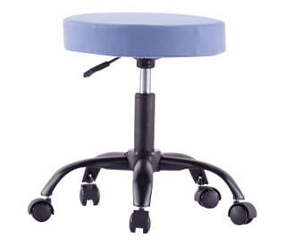 Sgabello Girevole con Ruote Altezza Regolabile Tessuto Sfoderabile Blu - Techly ICA-CT SGW-BL