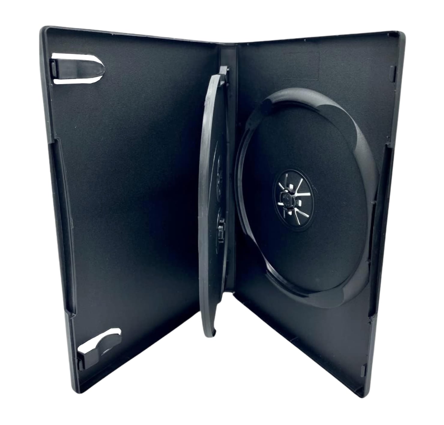 Triple DVD Case with Black Box Swing Tray - Manhattan ICA-DVD- 2130 F