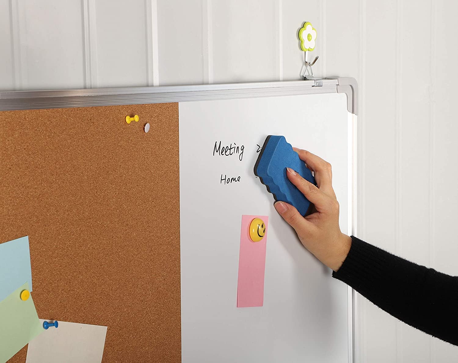 Cancellino Blu per Lavagne Magnetiche Bianche Flipchart - Techly ICA-ER 1151BL