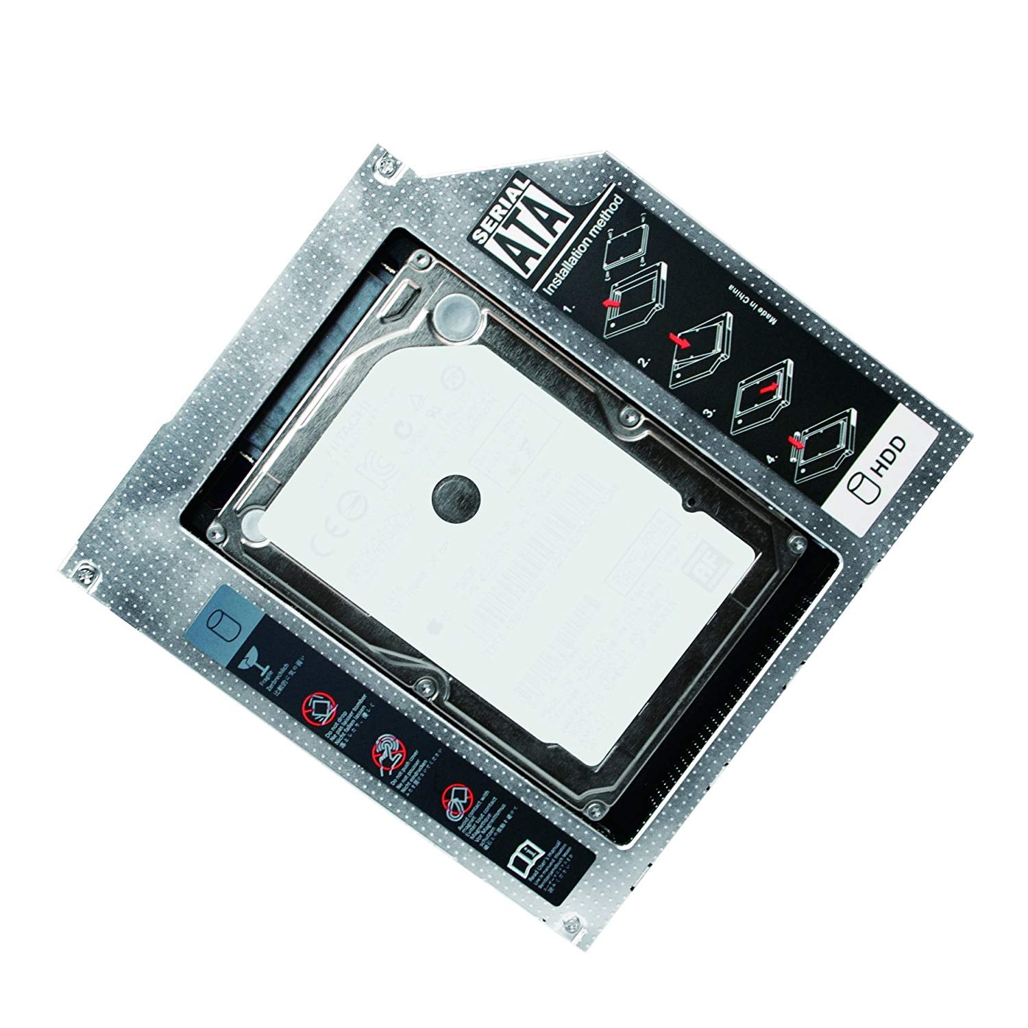 Adattatore SATA HDD Caddy per HDD/SSD da 9,5mm Nero - Logilink ICA-FF 2-95