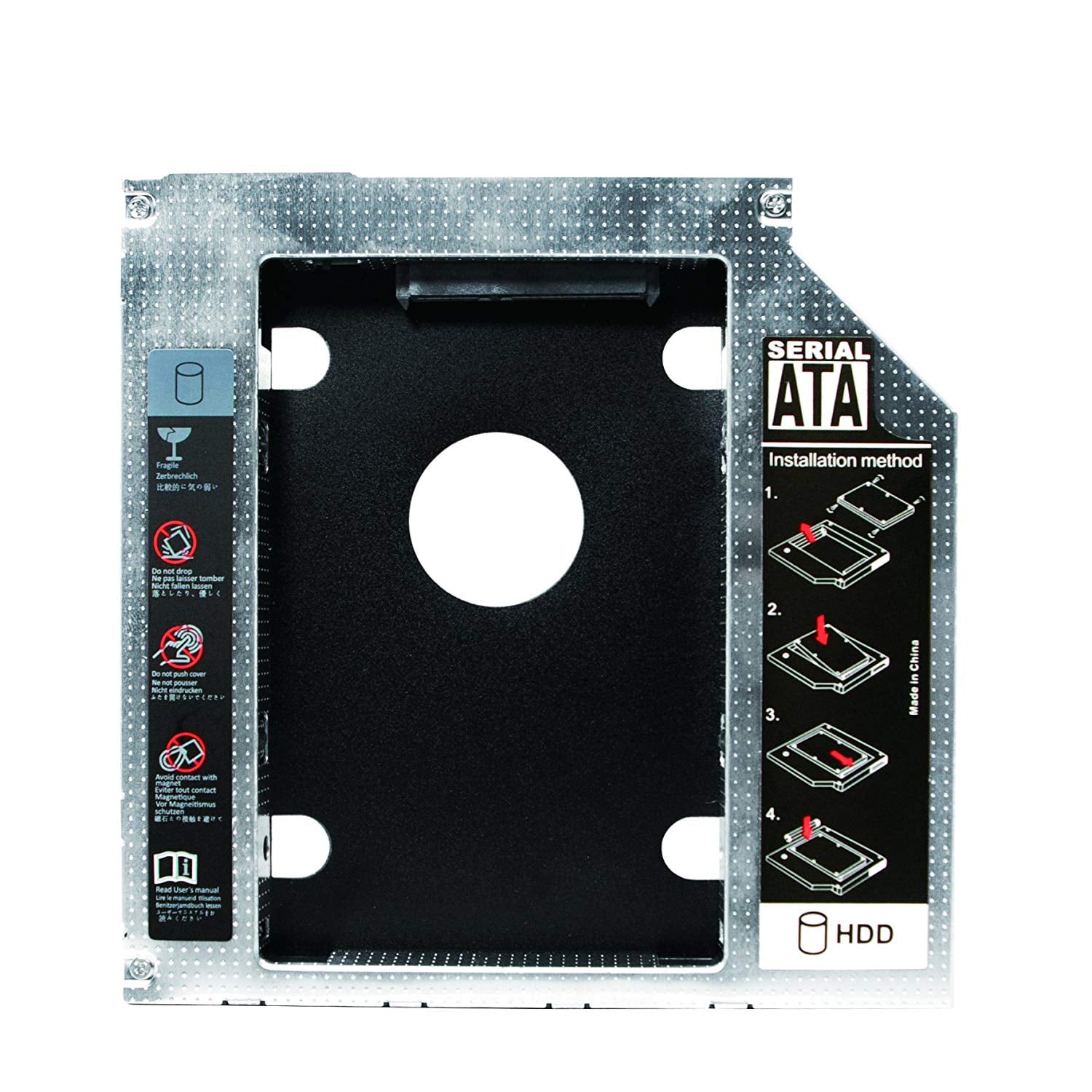Adattatore SATA HDD Caddy per HDD/SSD da 9,5mm Nero - Logilink ICA-FF 2-95