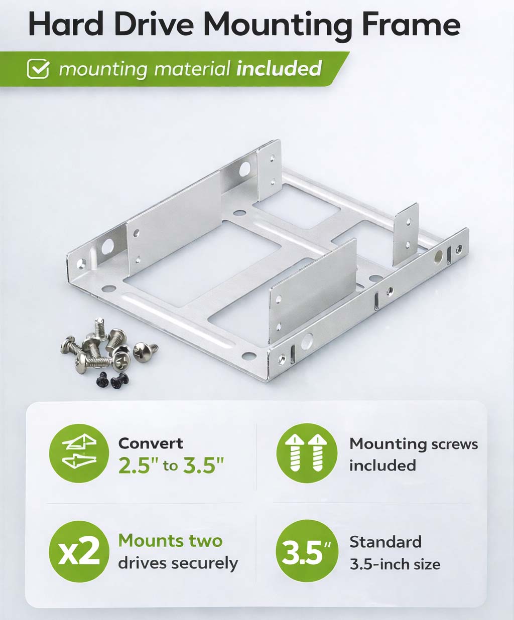 Kit di Montaggio per HDD da 2.5'' su Alloggio da 3.5'' - Techly ICA-FF 3-143