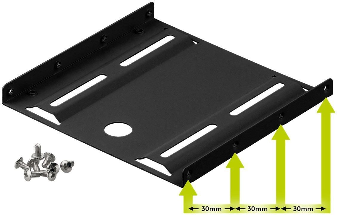 Kit di Montaggio per HDD / SSD da 2,5'' su alloggio da 3,5'' Nero - Goobay ICA-FF 3-144
