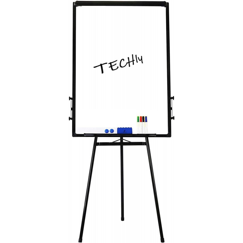 Lavagna Magnetica Flipchart Fogli Mobili 60x90 cm Altezza Regolabile - Techly ICA-FP 602