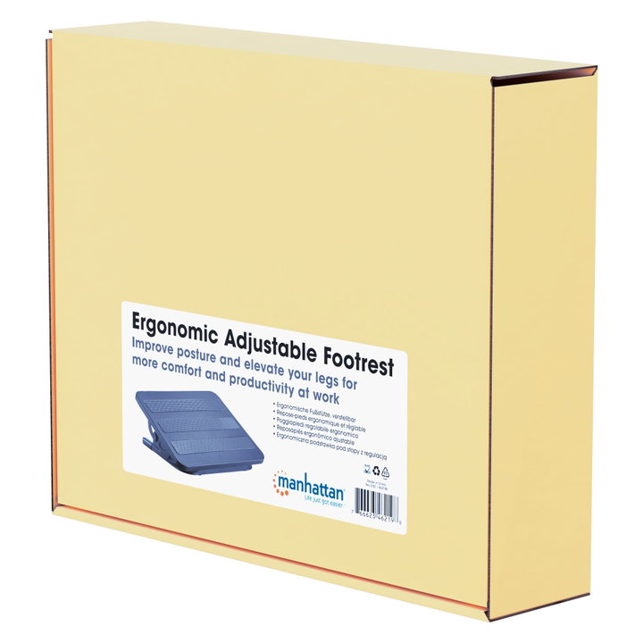 Adjustable Ergonomic Footrest for Smart Working - Manhattan ICA-FR 198