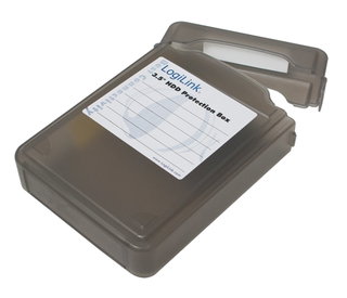 Scatola di protezione per HDD 3,5" nero trasparente - Logilink ICA-HD 35BKL
