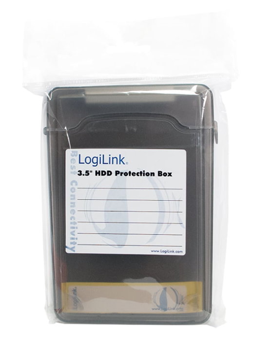 Scatola di protezione per HDD 3,5" nero trasparente - Logilink ICA-HD 35BKL