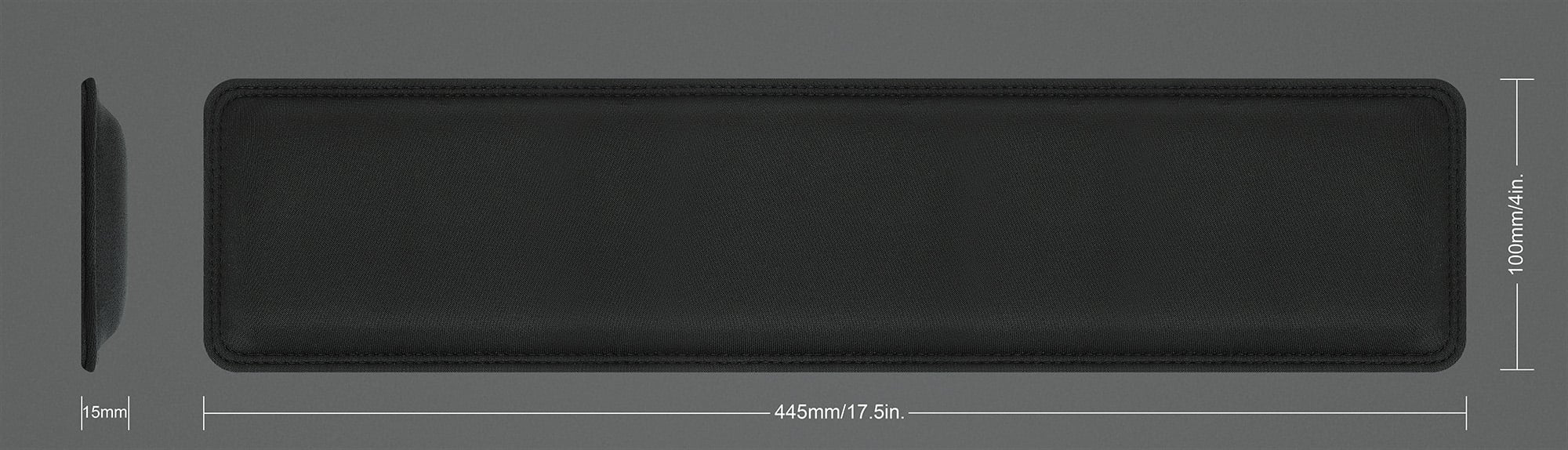 Tappetino Poggiapolsi Ergonomico in Gel per Tastiera Nero - Manhattan ICA-KP 10-BKMH