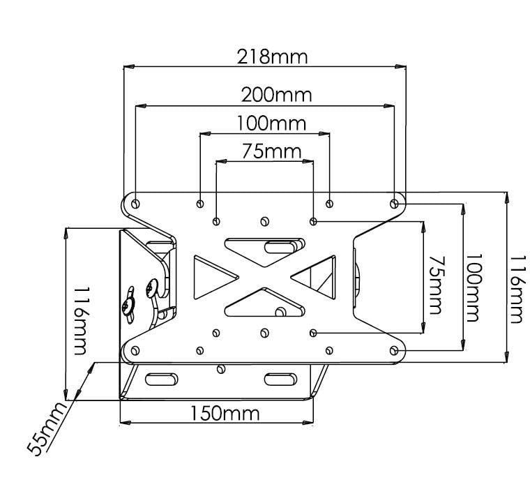 Supporto a muro per TV LED LCD 13''-31'' inclinabile - Techly ICA-LCD 109