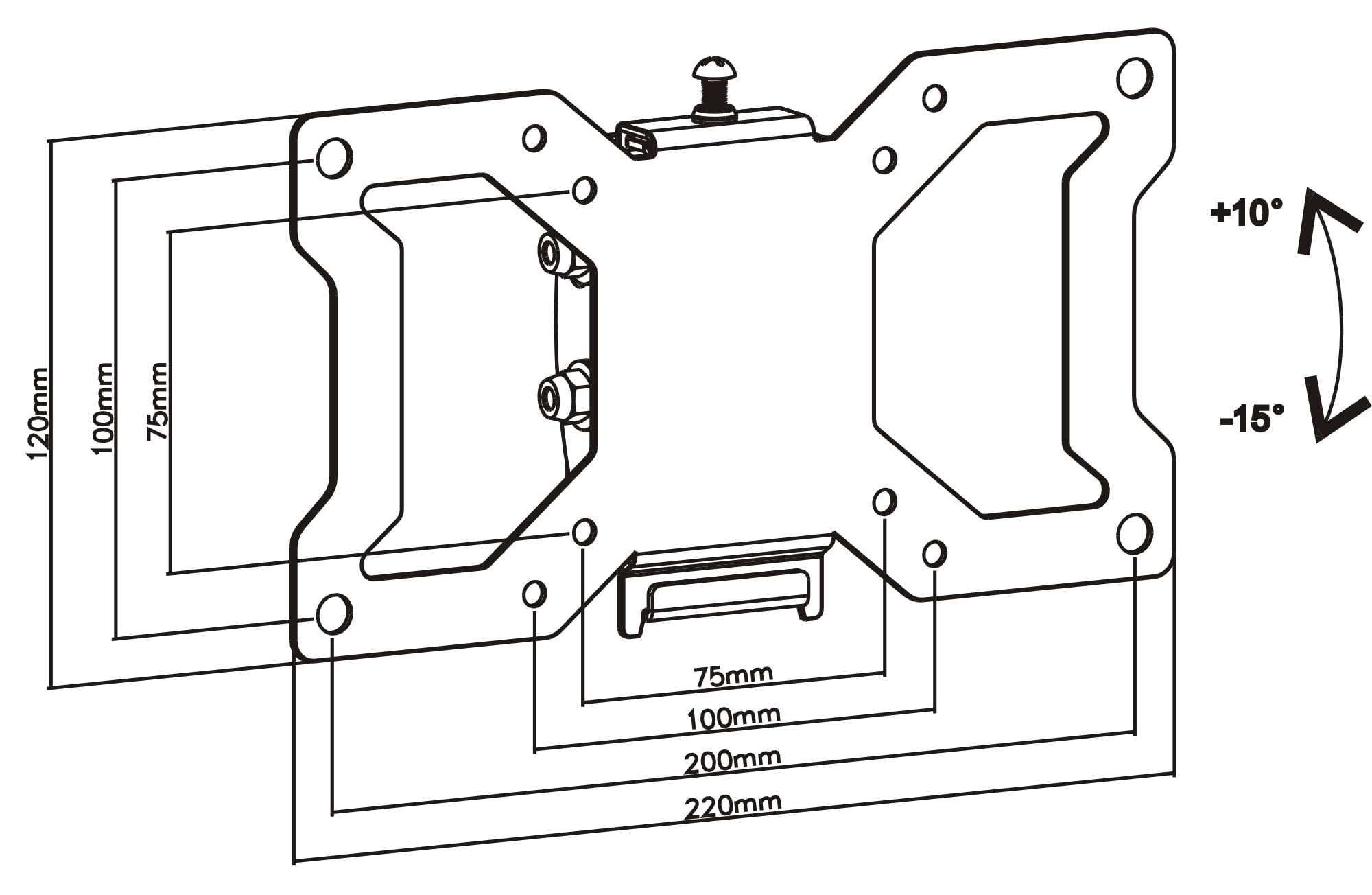 Universal Wall Mount Tilt for 13 LED TV - 32 " - Manhattan ICA-LCD 109 M