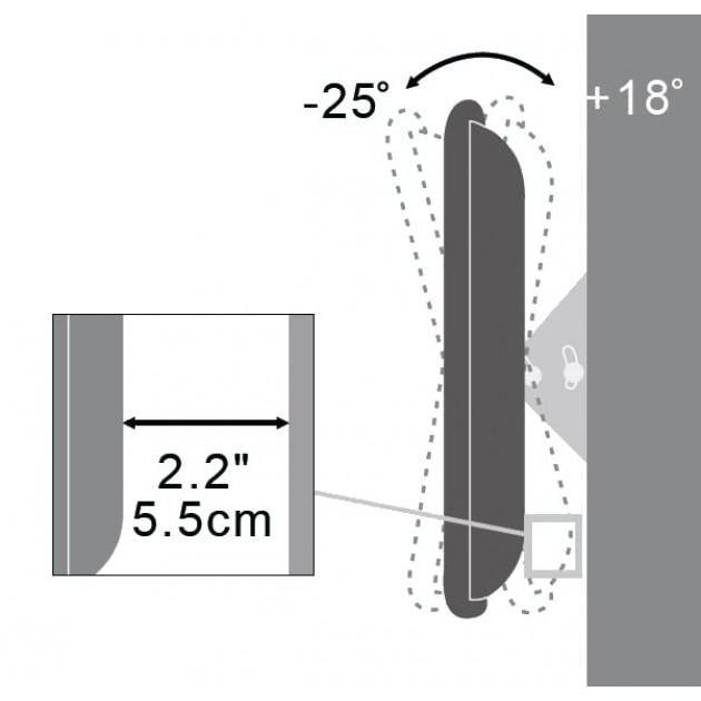 Supporto a muro per TV LED LCD 17'' - 37'' inclinabile nero - Techly ICA-LCD 113-BK