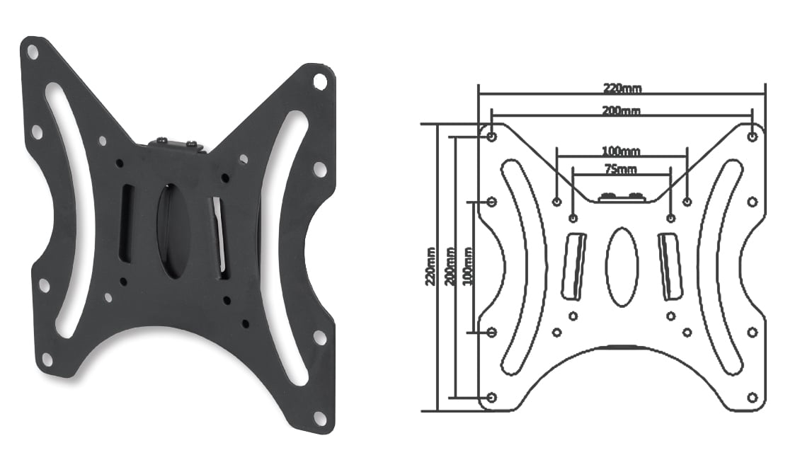Universal Wall Mount Ultra Thin for TV Flat-Panel 23 - 42 " - Manhattan ICA-LCD 114 BM