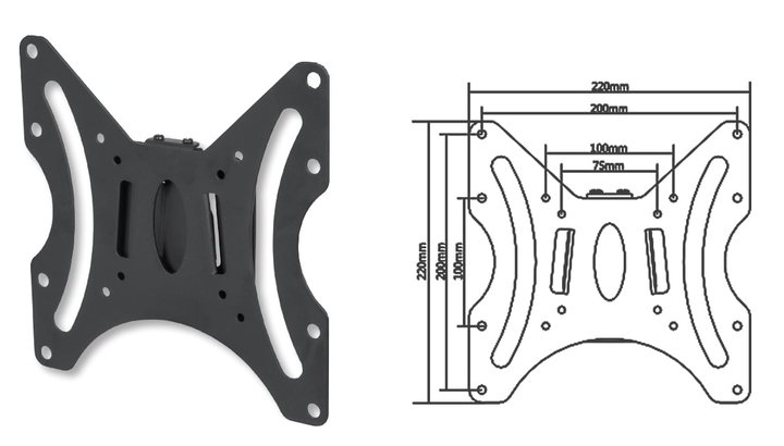Universal Ultra Slim Wall Mount for Flat-Panel TV 23-42\" - Manhattan ICA-LCD 114BM