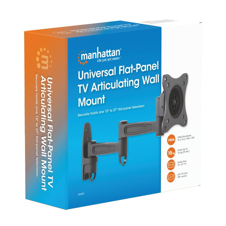 Supporto a Muro Universale Articolato per TV Flat-Panel 13-27" - Manhattan ICA-LCD 23LM