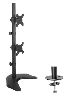 Desk mount for 2 monitors 13-27\" with base or through-hole screw - Techly ICA-LCD 2520V