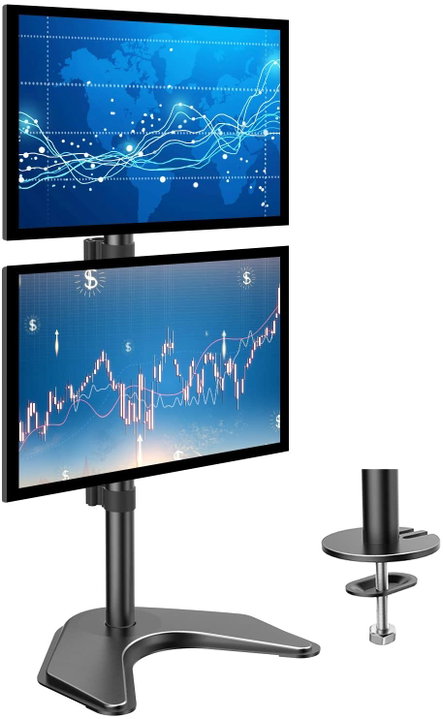 Supporto da scrivania per 2 monitor 13-27" con base o vite passante - Techly ICA-LCD 2520V