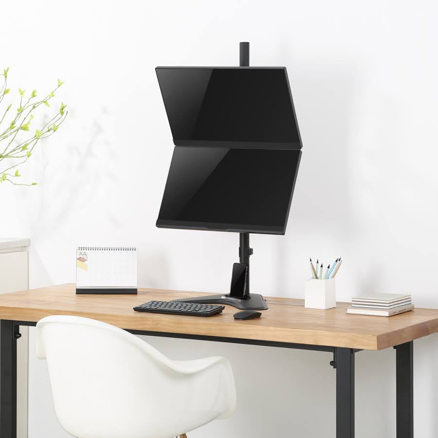 Supporto da Scrivania 2 Monitor 17-32'' con Base e Supporto per Smartphone - Techly ICA-LCD 2520V2