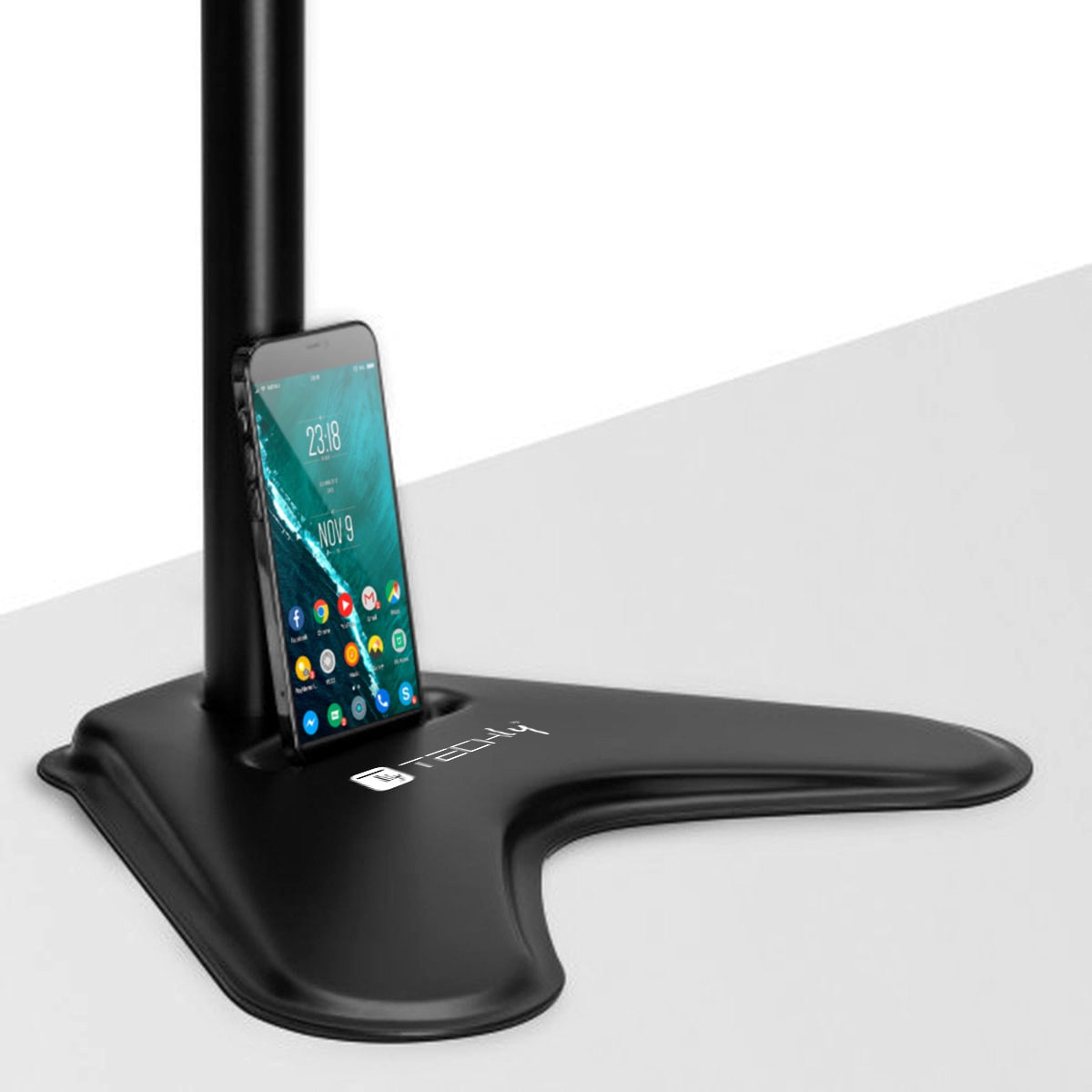 Supporto da Scrivania 2 Monitor 17-32'' con Base e Supporto per Smartphone - Techly ICA-LCD 2520V2