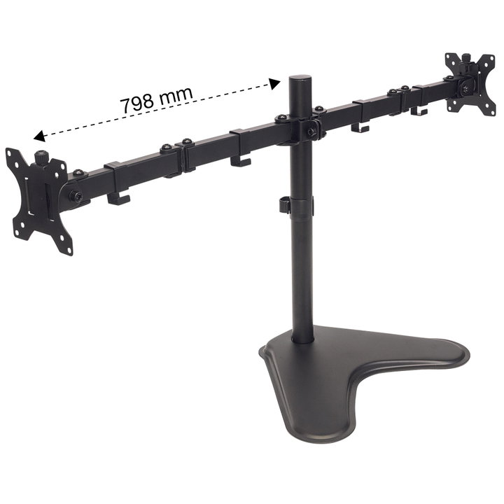 Supporto da Scrivania per 2 Monitor 13-32" con Base - Manhattan ICA-LCD 2524M