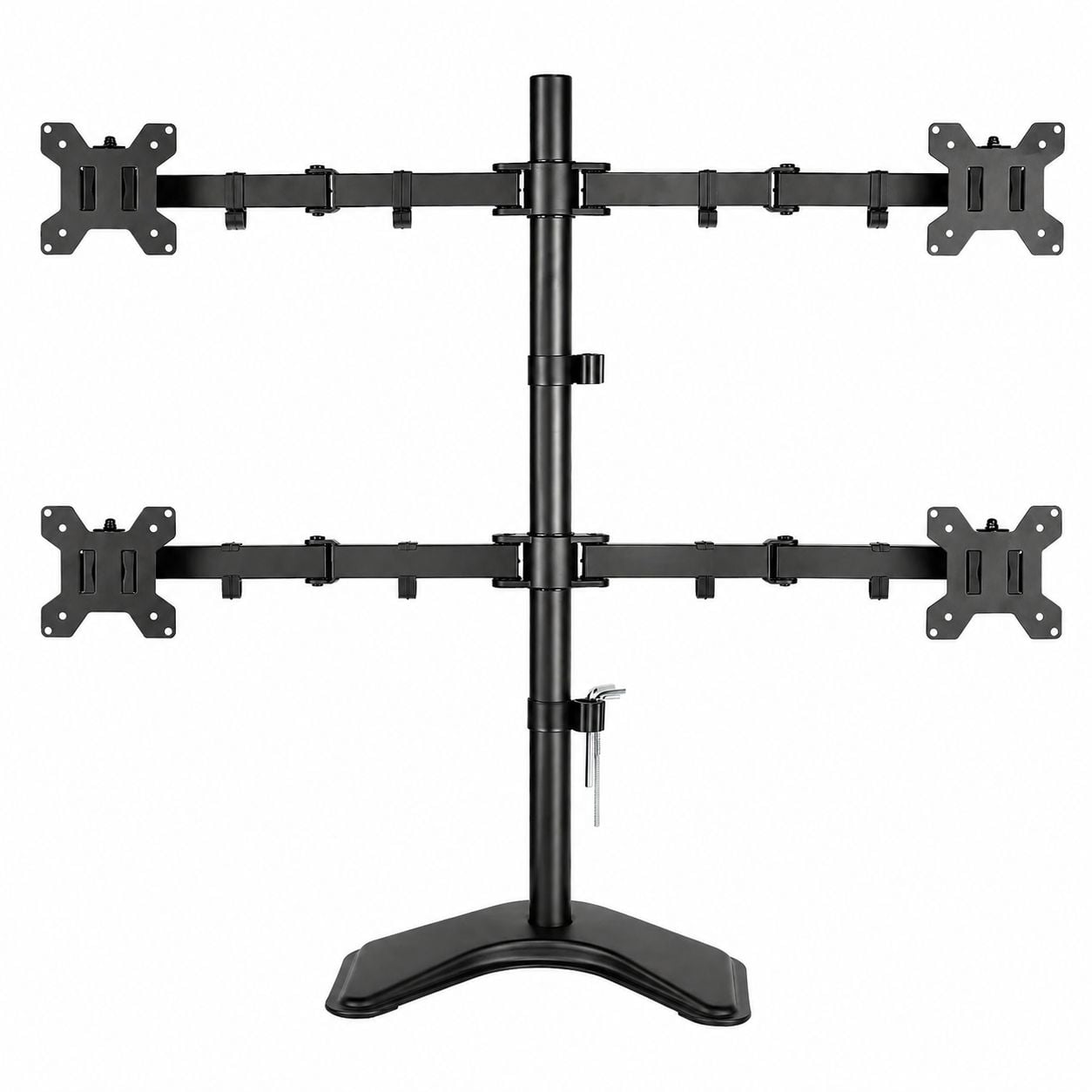 Supporto da Scrivania per 4 Monitor 13-27'' con base - Techly ICA-LCD 2540
