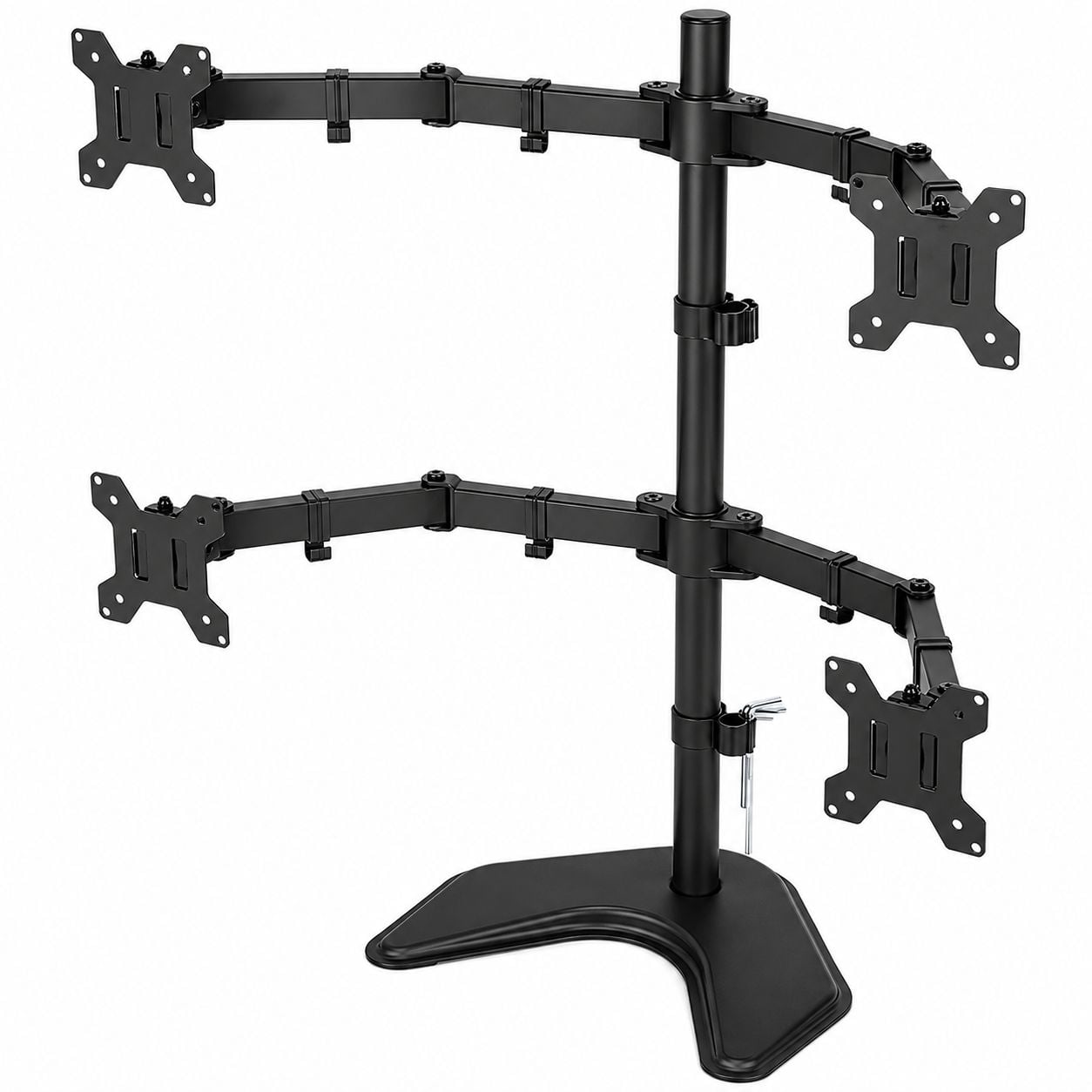 Supporto da Scrivania per 4 Monitor 13-27'' con base - Techly ICA-LCD 2540