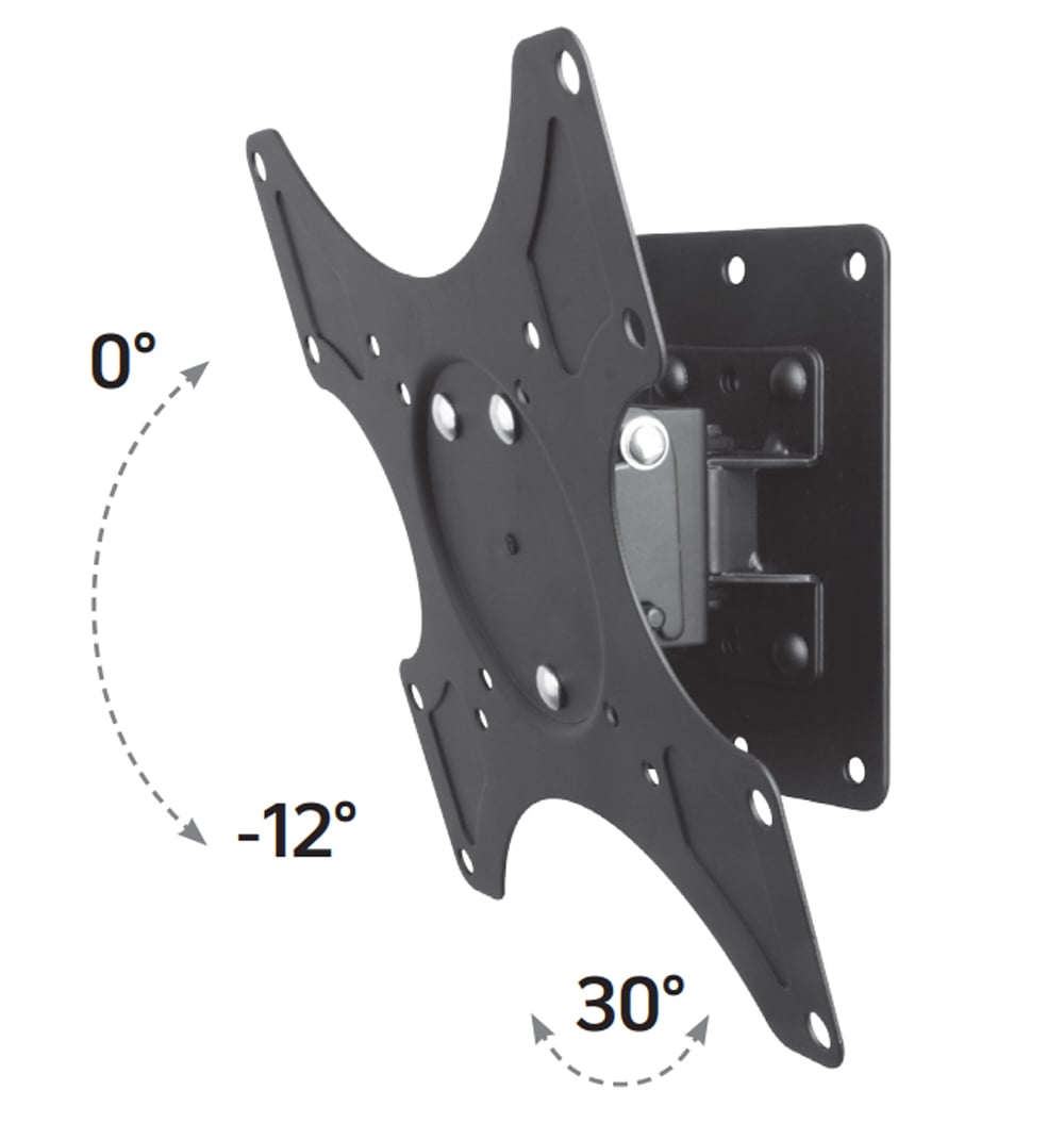 Supporto a muro per TV LED LCD 19 - 37'' inclinabile 1 snodo Nero - Techly ICA-LCD 2900B