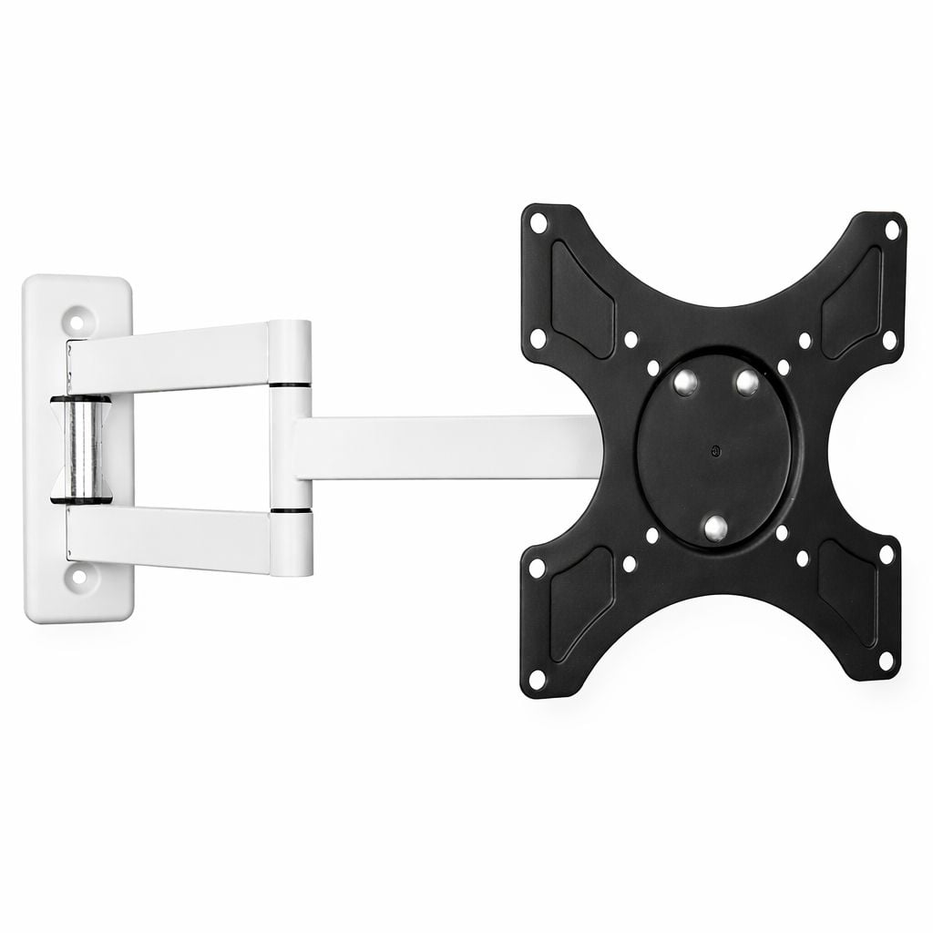 Supporto a Muro per TV LED LCD 19-37'' Inclinabile 3 Snodi Bicolor Bianco Nero - Techly ICA-LCD 2903BICOL