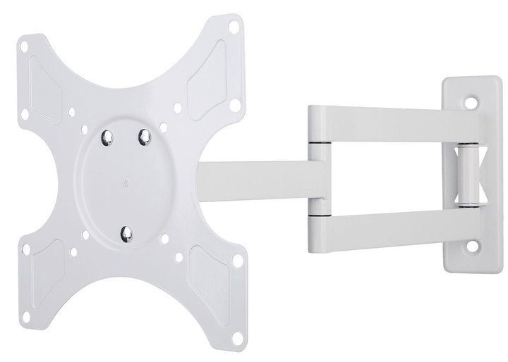 Supporto a Muro per TV LED LCD 19-37" Inclinabile 3 Snodi Bianco - Techly ICA-LCD 2903WH