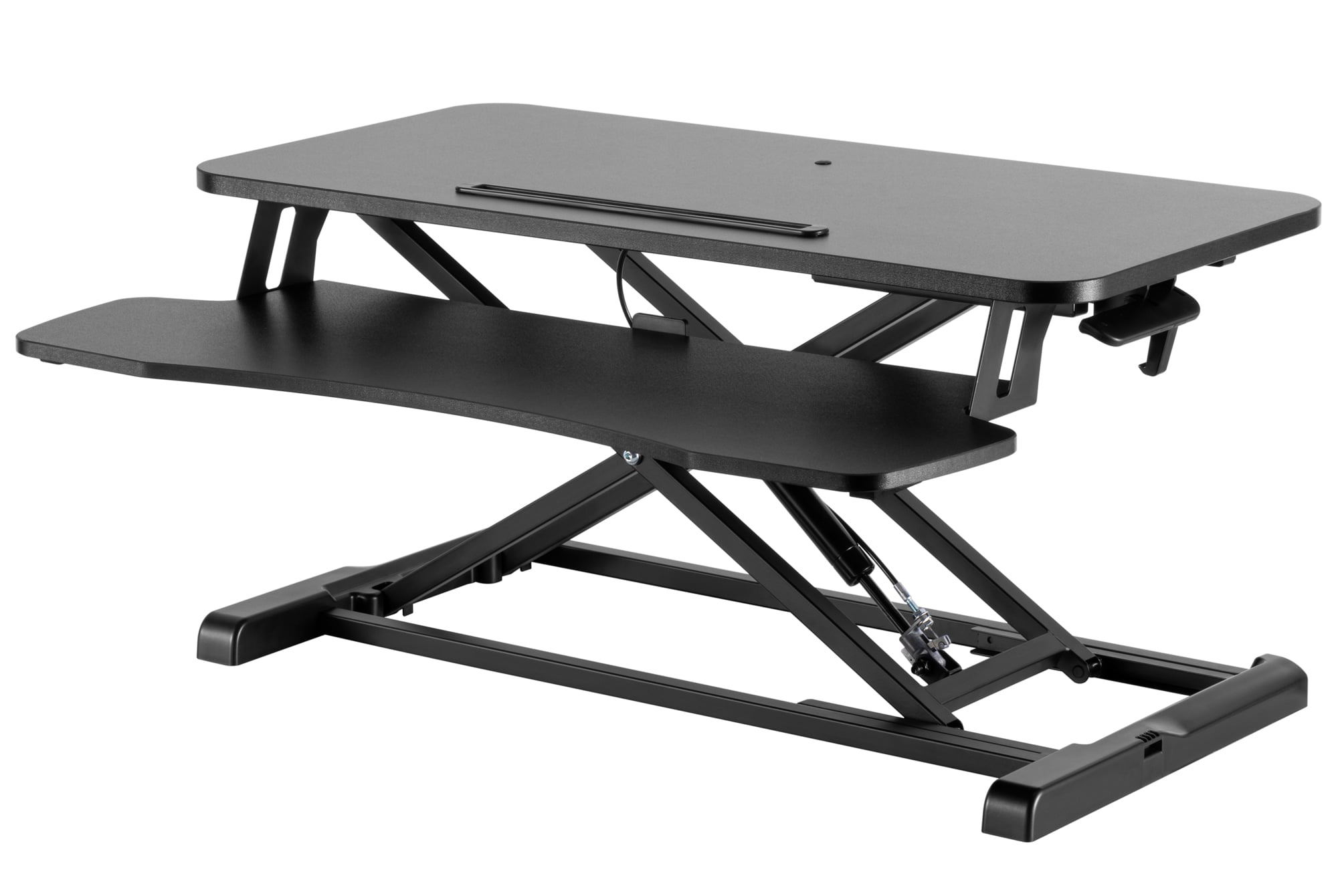 Convertitore da Scrivania In Piedi Sit Stand con Molla a Gas e Vassoio Porta Tastiera - Techly ICA-LCD 303