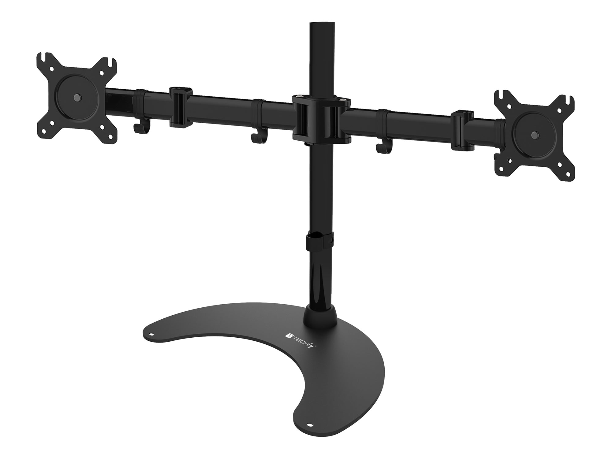 Supporto da scrivania per 2 Monitor 13-27'' con base h.400m - Techly ICA-LCD 3410
