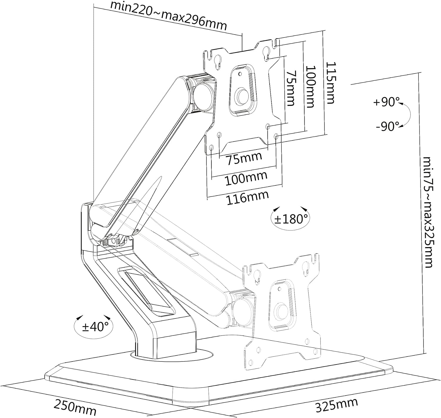 Supporto per Monitor Touch Screen da 17''-32'' - Techly ICA-LCD 35TS
