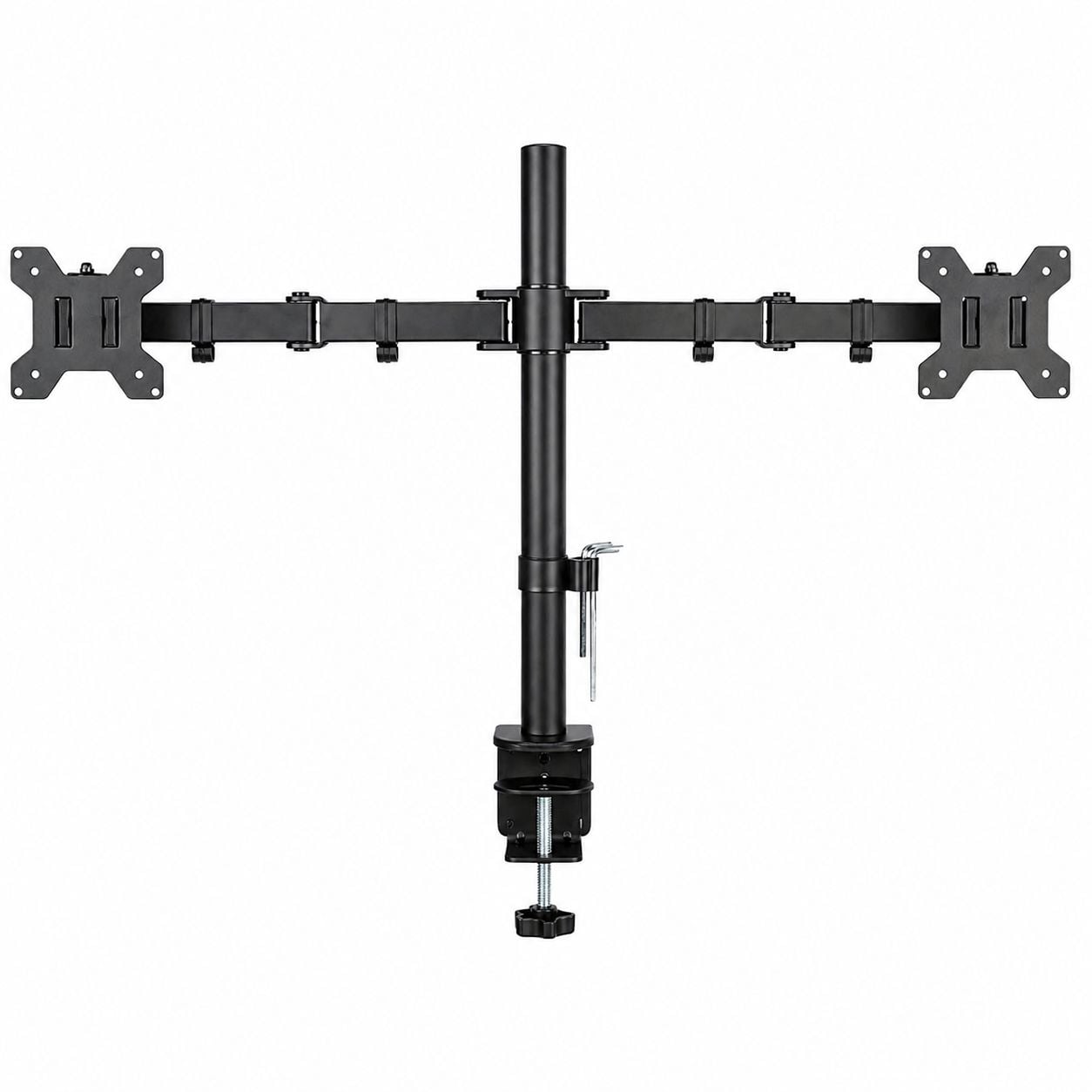 Supporto da Scrivania per 2 Monitor 13-27'' Installazione con Morsetto o Vite Passante - Techly ICA-LCD 382-D