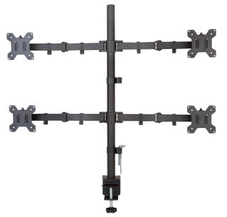 Desktop stand for 4 monitor 13-27" VESA 75x75/100x100 mm - Techly ICA-LCD 382-Q