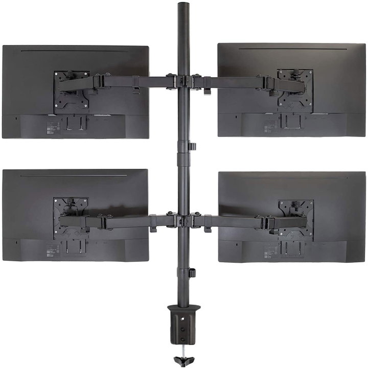 Supporto da scrivania per 4 monitor 13-27" VESA 75x75/100x100 mm - Techly ICA-LCD 382-Q
