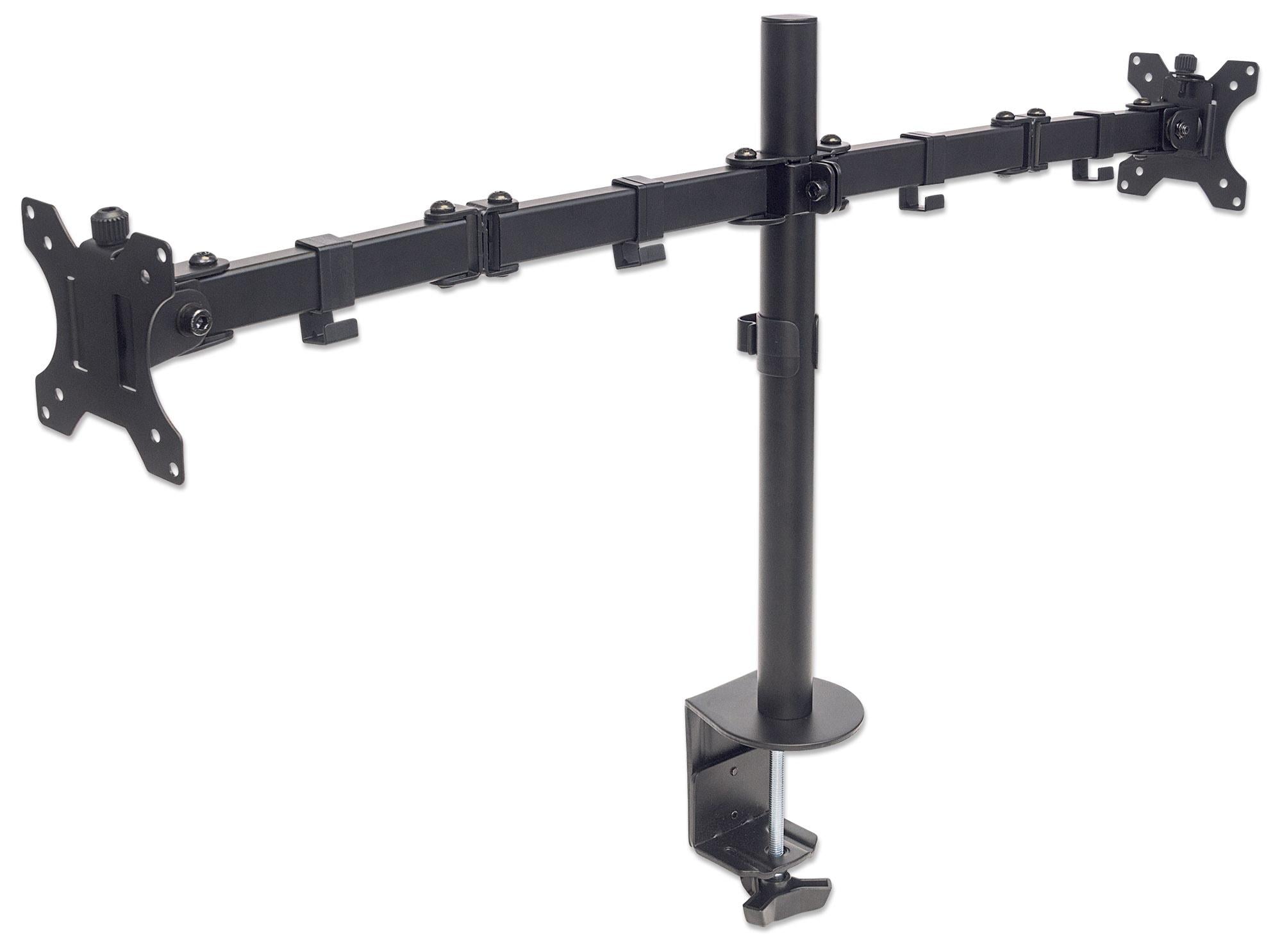 Supporto da Scrivania per 2 Monitor 13-32'' con Morsetto - Manhattan ICA-LCD 461-D