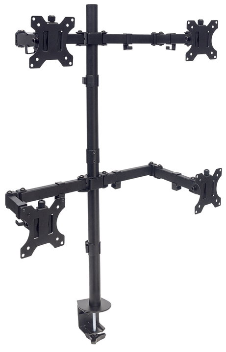 Supporto da Scrivania per 4 Monitor 13-32" con Morsetto - Manhattan ICA-LCD 461-Q