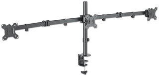 Supporto da Scrivania per 3 Monitor 13-27" con Morsetto - Manhattan ICA-LCD 461-T