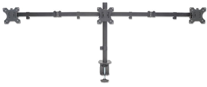 Supporto da Scrivania per 3 Monitor 13-27" con Morsetto - Manhattan ICA-LCD 461-T